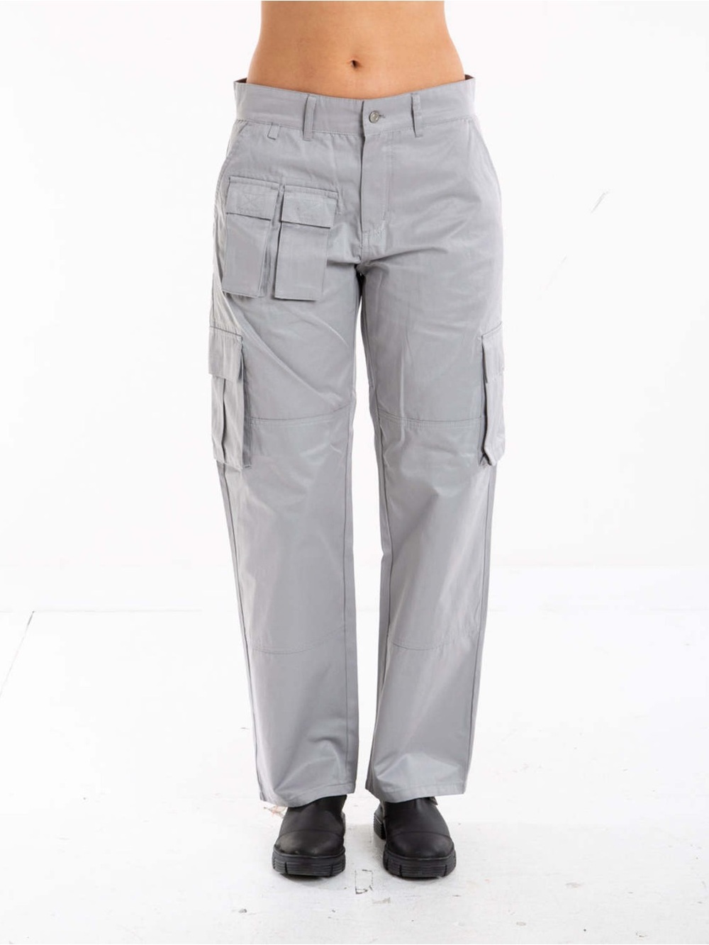 House of Sunny Easy Rider Pants in Light Gray | XS